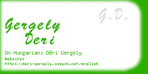 gergely deri business card